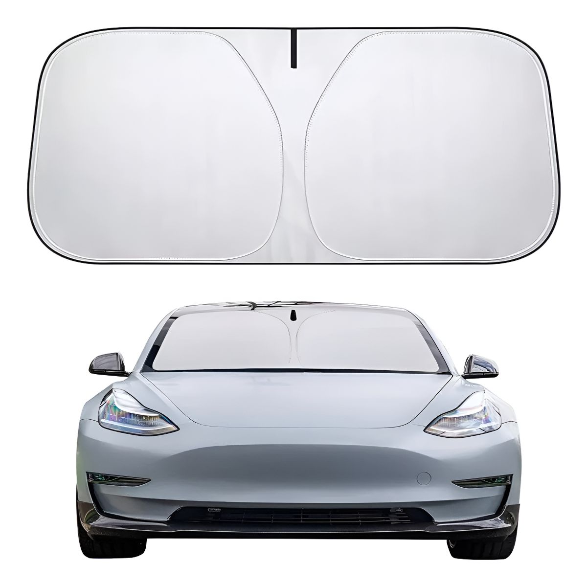 GENERICO - 145x80cm Parasol Plegable Para Parabrisas De Automóvil