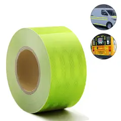 GENERICO - Cinta Retrorreflectiva Advertencia Camión Verde 45Mts