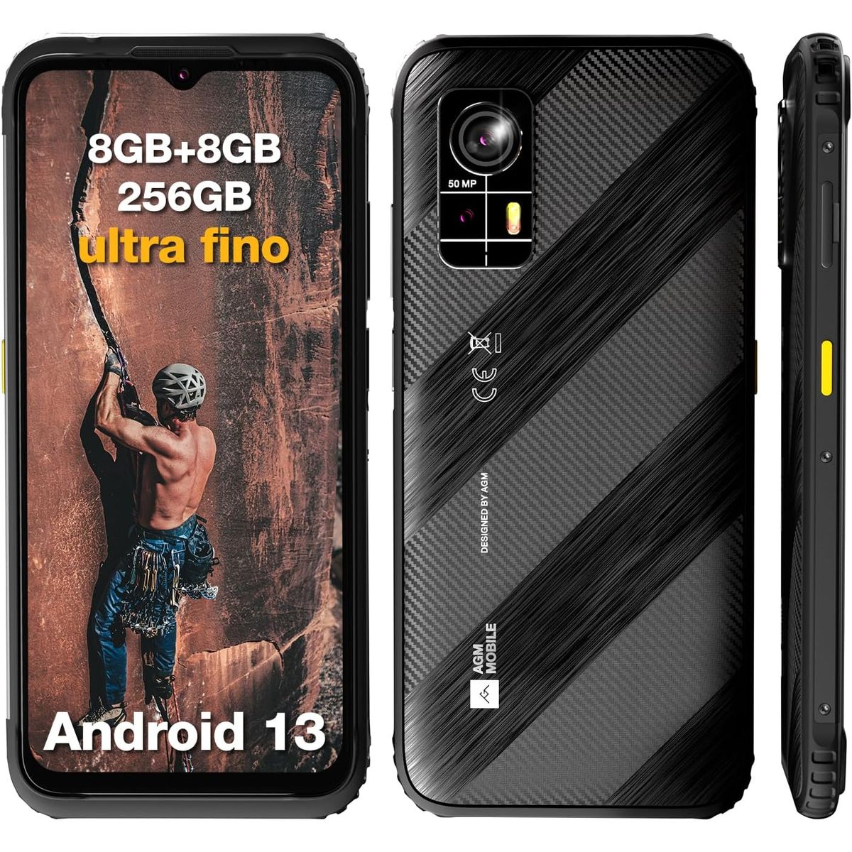 AGM - AGM H6 Celular 16GB+256GB Smartphone