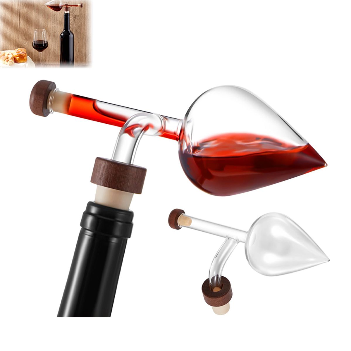 GENERICO - Aireador De Vinos Vertedor De Vino En Forma De Melocotón