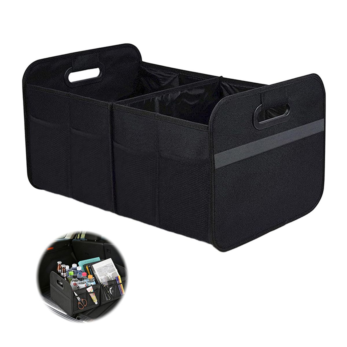GENERICO - Caja Organizadora Auto Plegable Gran Capacidad Tela Oxford