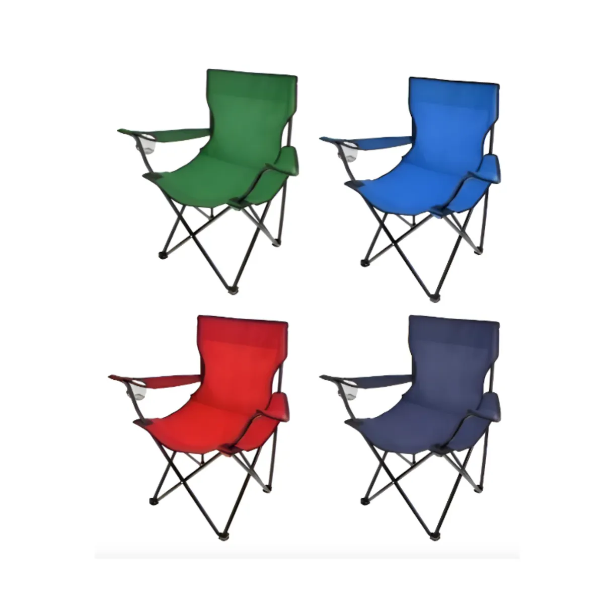 GENERICO - Pack x2 Silla Plegable Y Portátil Para Campamento  Playa Colores Variados