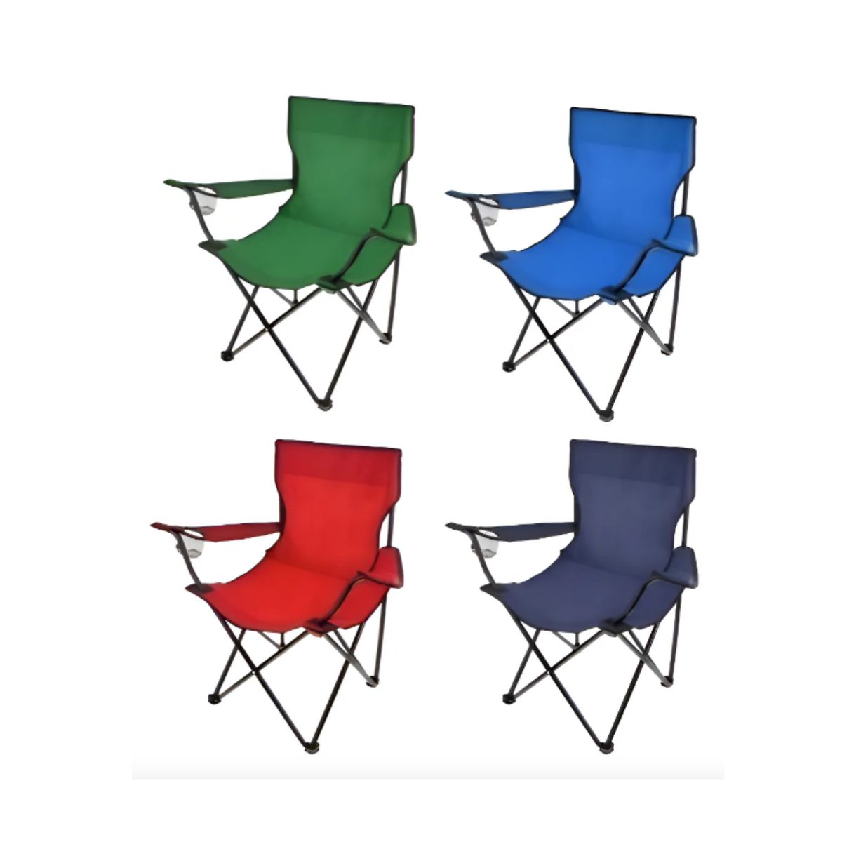 GENERICO - Pack x4 Silla Plegable Y Portátil Para Campamento  Playa Colores Variados