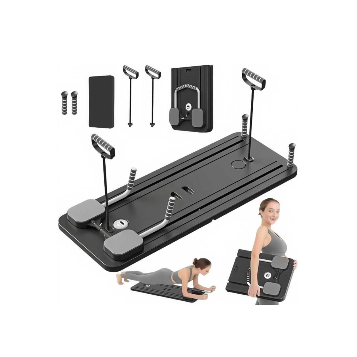 GENERICO - Tabla De Pilates Set De Pilates Reformer Multiusos Color Negro