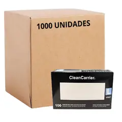 CLEANCARRIER - Pack X1000 Guantes De Vinilo Negro Bioseguridad Talla L