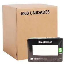 CLEANCARRIER - Pack X1000 Guantes De Vinilo Negro Bioseguridad Talla S