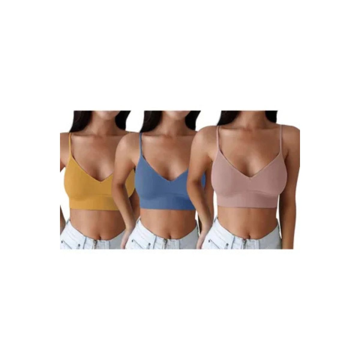 LOOK SHOP - Pack 3 Sostén Peto. Top Ajustable Elasticado 999