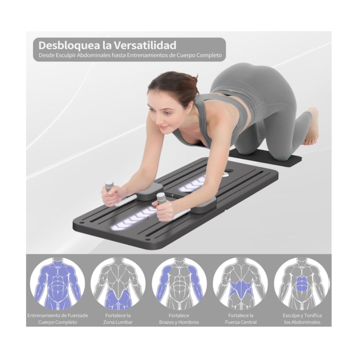 GENERICO - Tabla De Pilates Set De Pilates Reformer Multiusos Color Negro