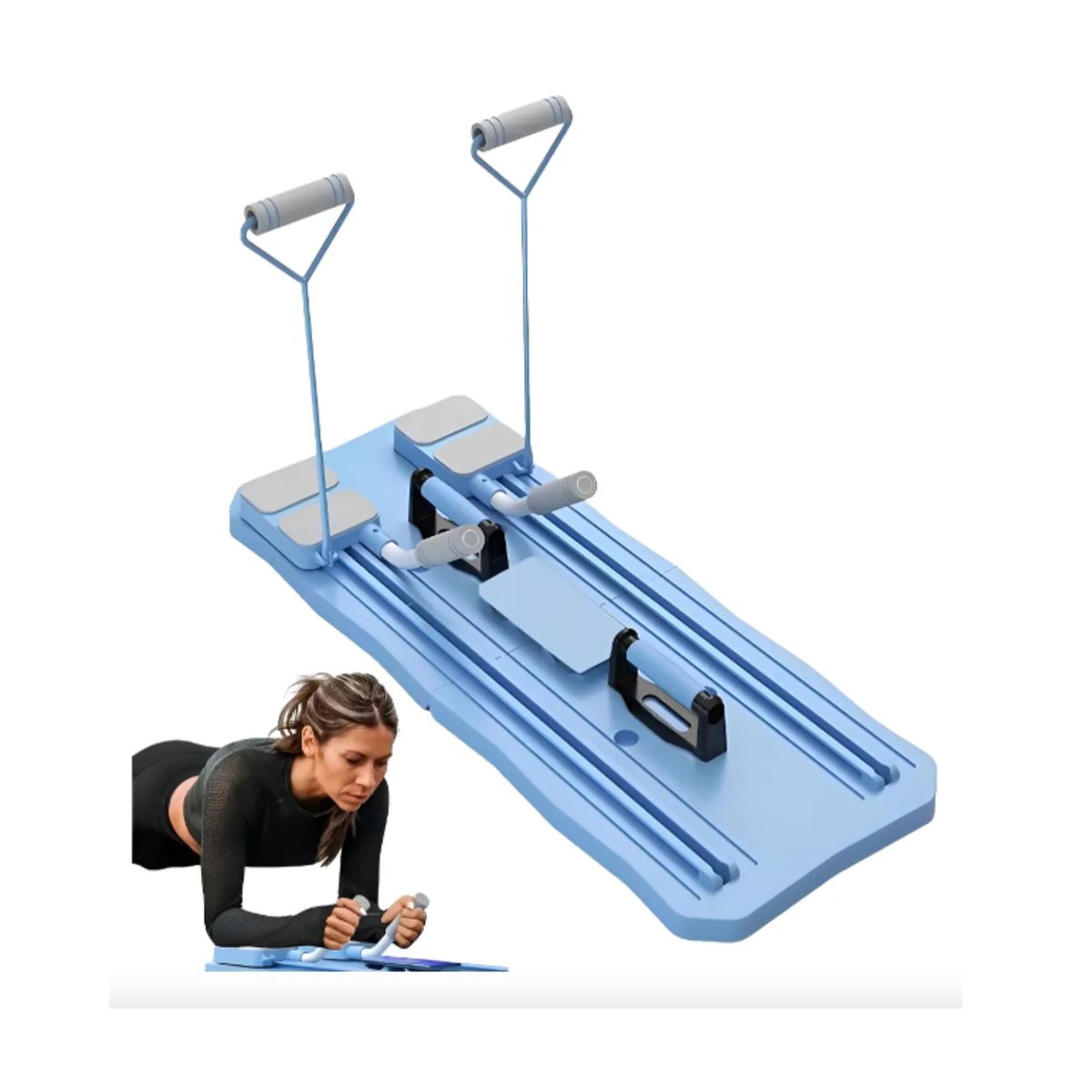 GENERICO - Tabla De Pilates Set De Pilates Reformer Multiusos Color Negro
