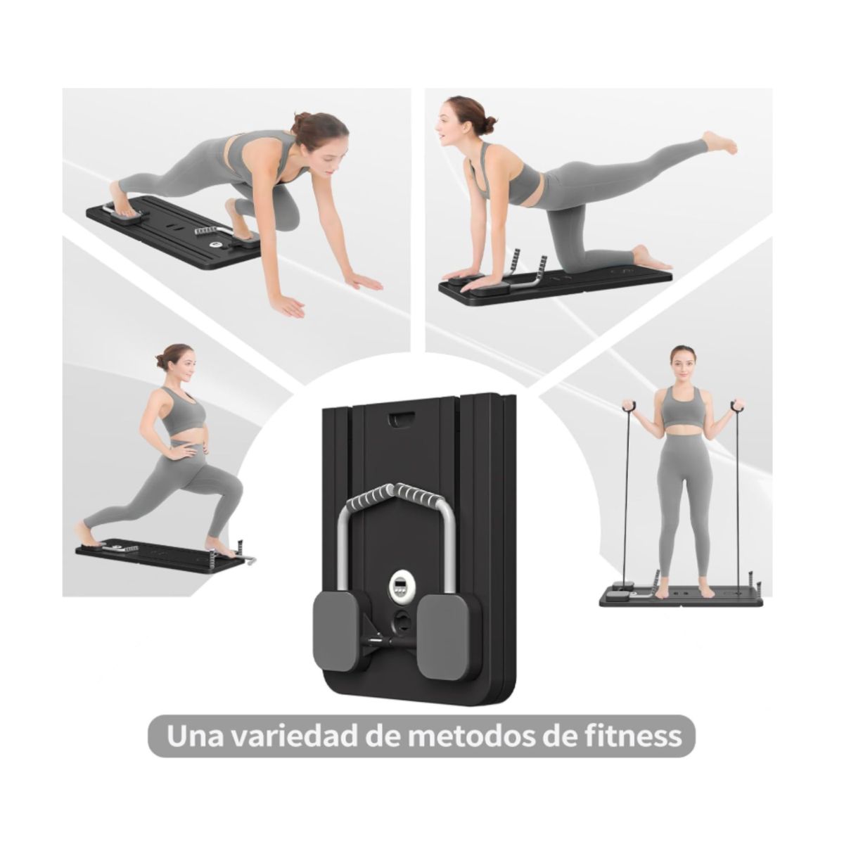 GENERICO - Tabla De Pilates Set De Pilates Reformer Multiusos Color Negro