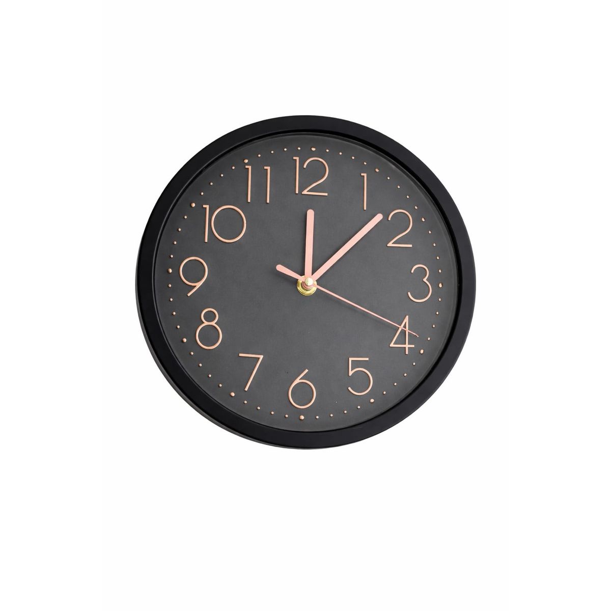 GENERICO - Reloj de Pared Negro Redondo Moderno