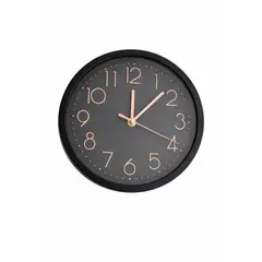 GENERICO - Reloj de Pared Negro Redondo Moderno