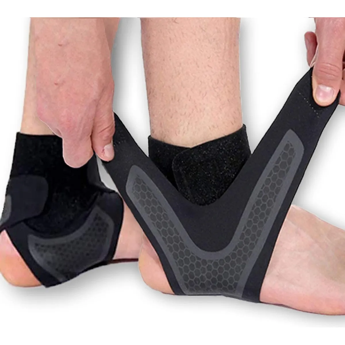 GENERICO - Tobillera Deportiva Ajustable Unisex Black Rehabilitacion Negro