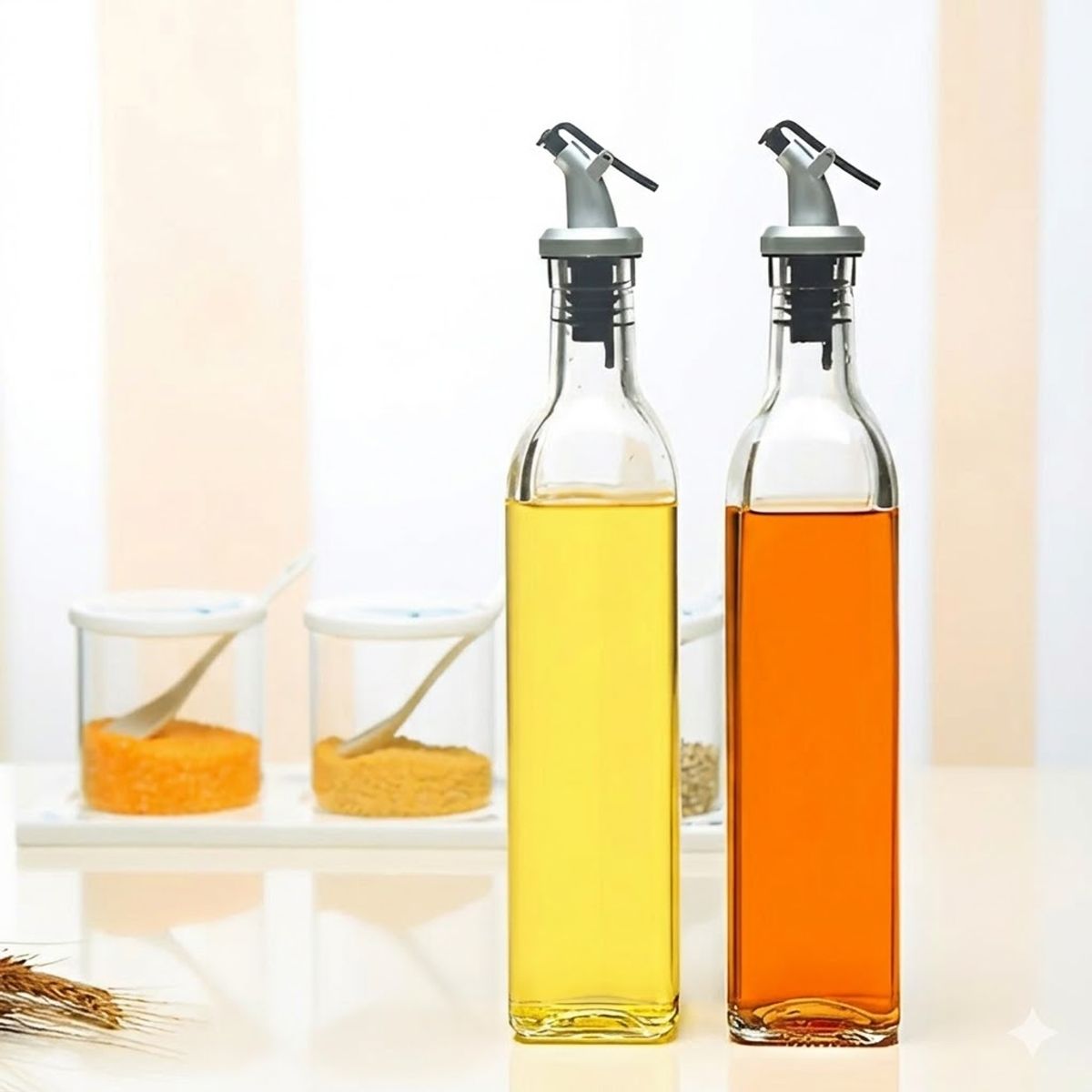 GENERICO - Botella Vidrio Dispensador Aceite Y Vinagre