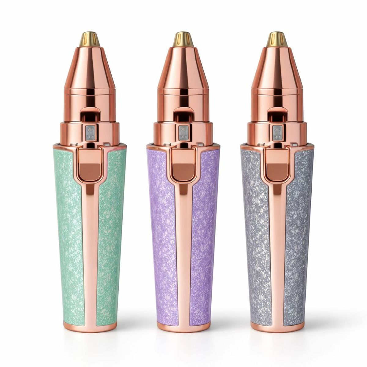 TASBEL - Depiladora Facial Recargable USB 2en1 Cejas Bozo Mujer Indolora Rosa Dorada Variado