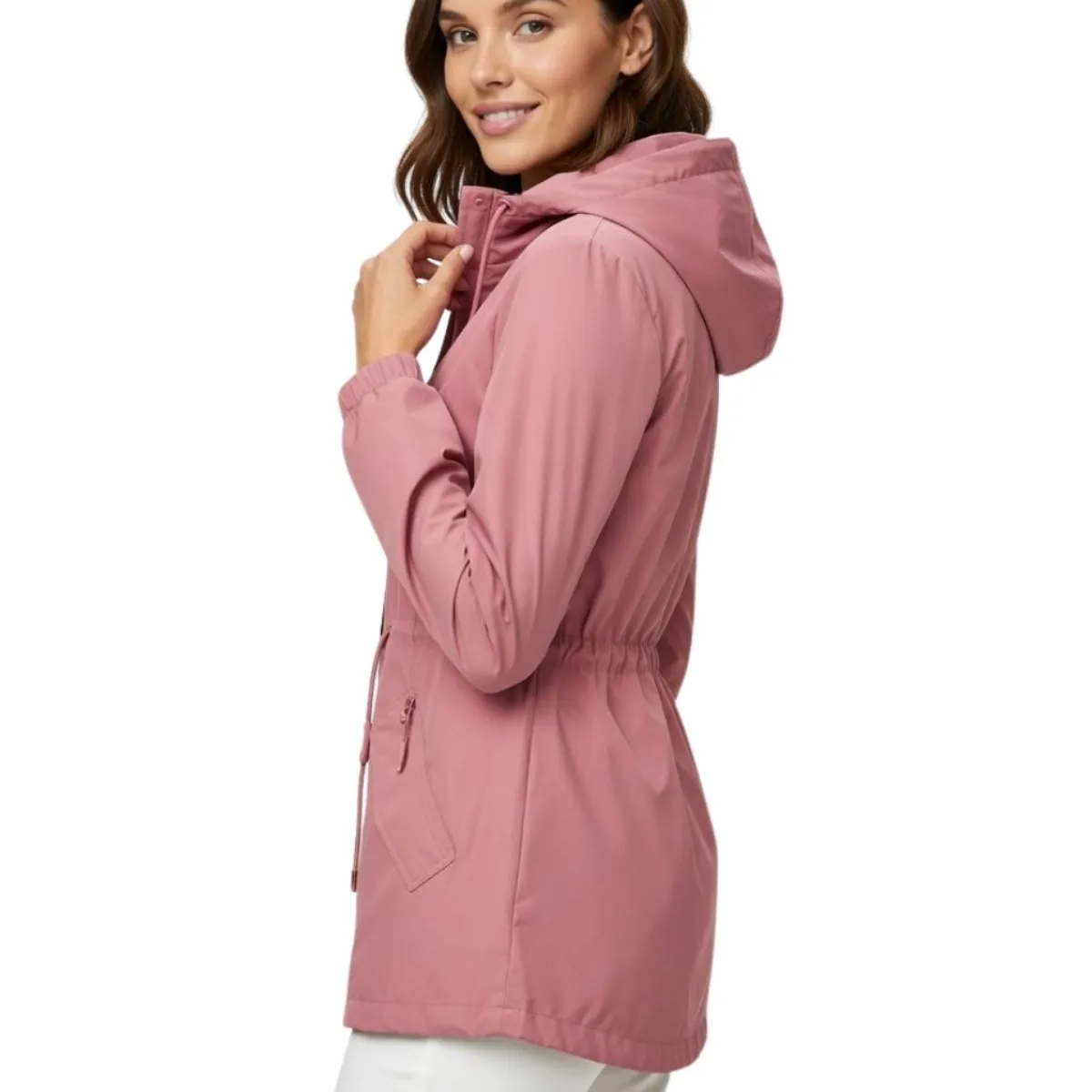 LOOK SHOP - Corta Viento Mujer Parka Liviana Premium Chaqueta Gorro Impe H2