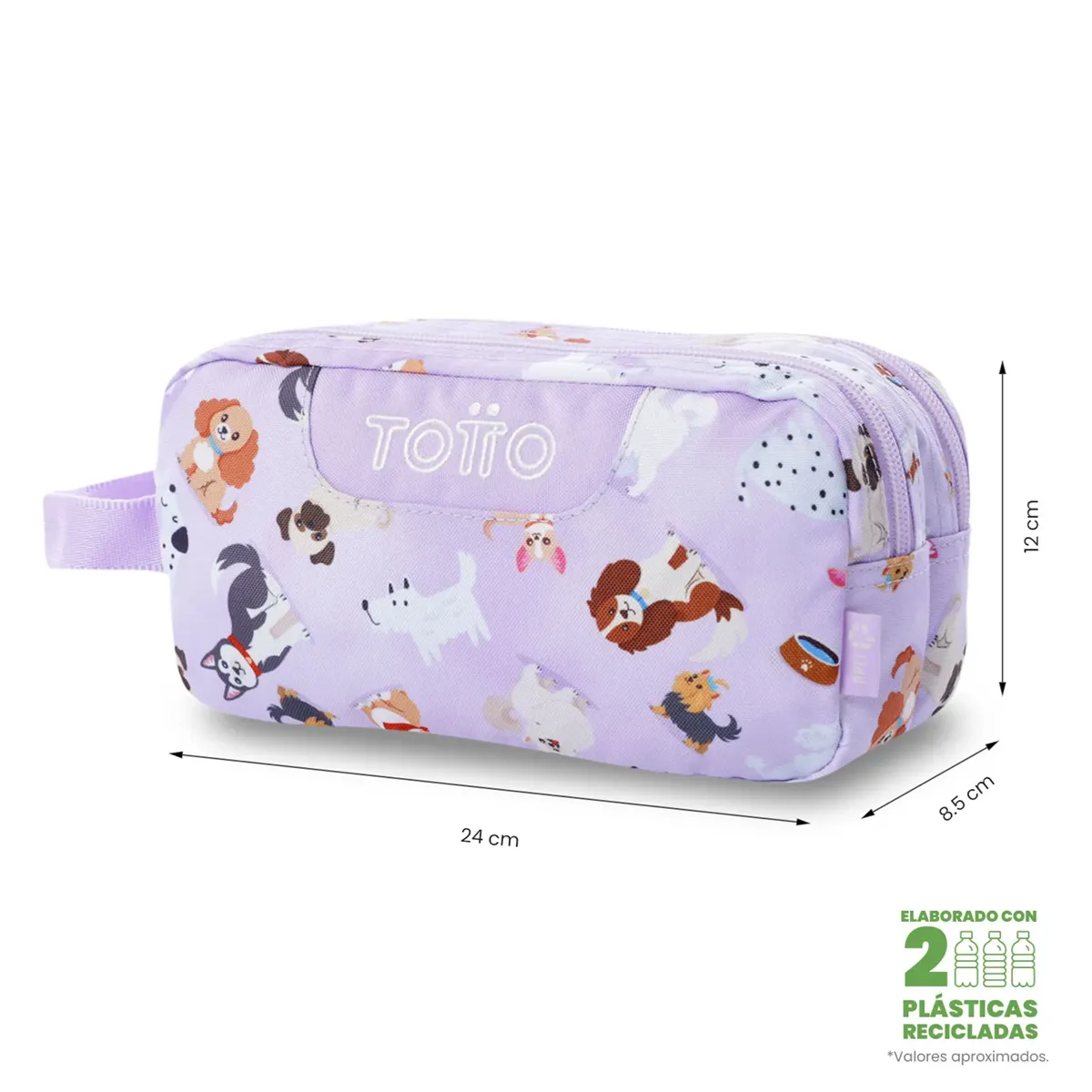 TOTTO - Estuche Escolar Multiuso Cartuchera Escuadra Totto 0IF