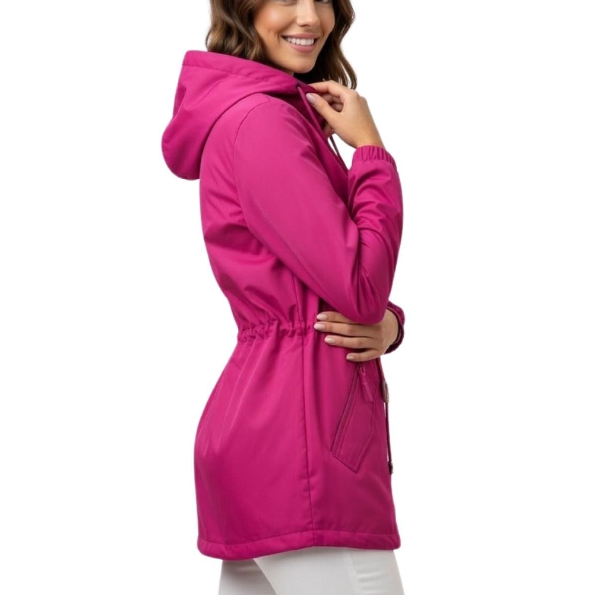 LOOK SHOP - Corta Viento Mujer Parka Liviana Premium Chaqueta Gorro Impe H2
