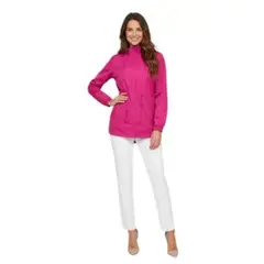 LOOK SHOP - Corta Viento Mujer Parka Liviana Premium Chaqueta Gorro Impe H2