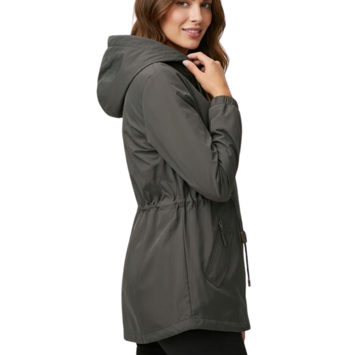 LOOK SHOP - Corta Viento Mujer Parka Liviana Premium Chaqueta Gorro Impe H2