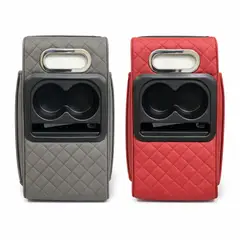 TASBEL - Reposabrazos Auto Organizador 2 Portavasos Cuero Acolchado Consola Central Variado