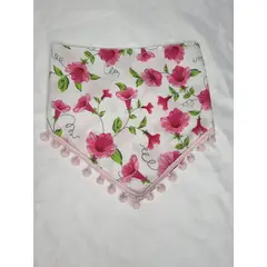 EL MUNDO DE EMMA - Bandana mascota copihues fucsia talla XXS