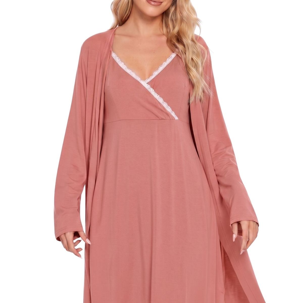 LOOK SHOP - Conjunto Camisa Dormir Más Bata Mujer. Calidad Premium 263