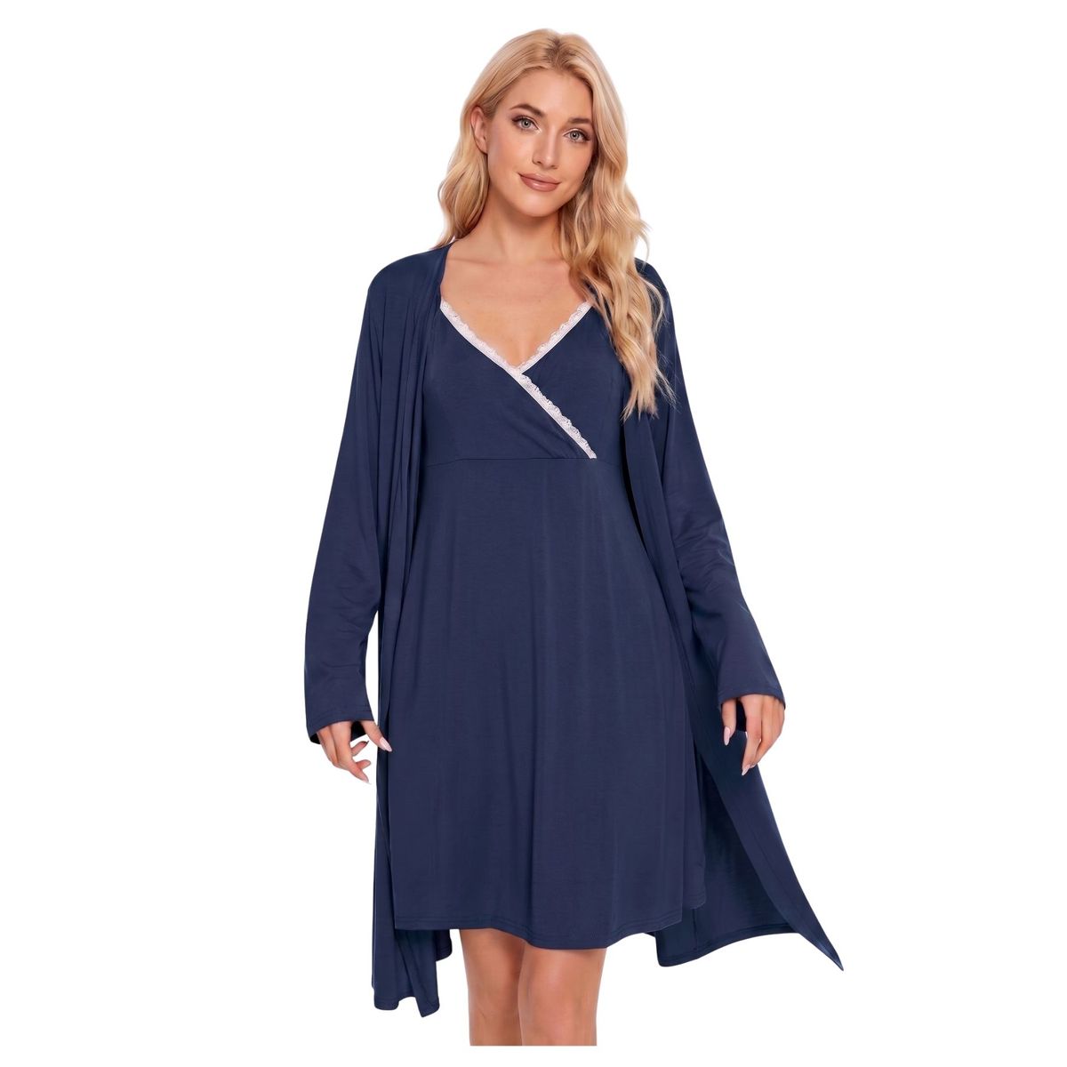LOOK SHOP - Conjunto Camisa Dormir Más Bata Mujer. Calidad Premium 263
