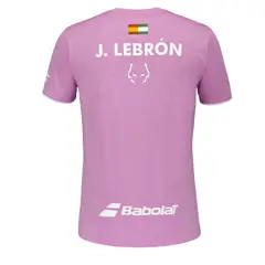 BABOLAT - Polera Crew Neck Tee Juan Lebron Rosa Tenis Padel