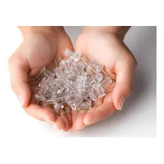 GENERICO - Pack 50 Chinchetas Push Pin Transparentes Pizarras Corcho Transparente