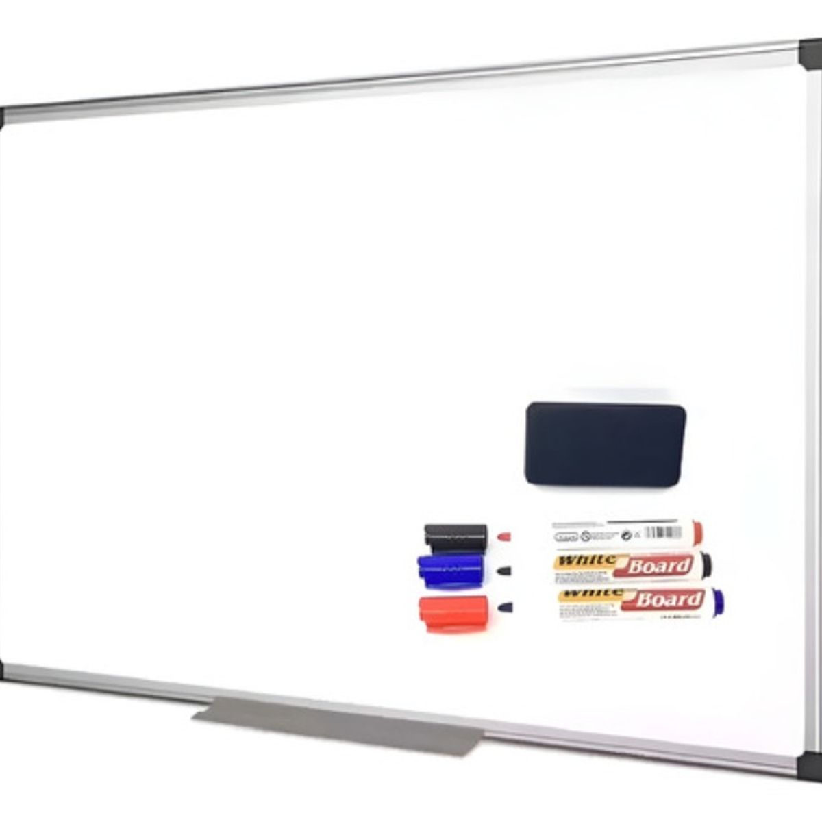 GENERICO - Pizarra Acrílica Blanca 60x90 Cm + Set 3 Plumones Y Borrador Blanco