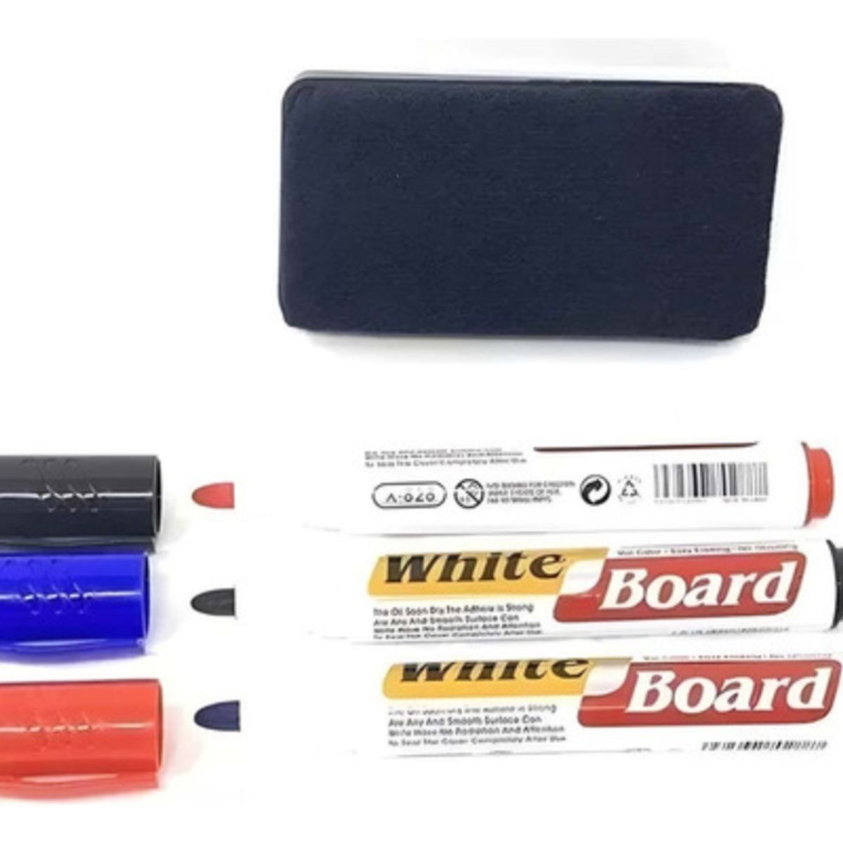 GENERICO - Pizarra Acrílica Blanca 60x90 Cm + Set 3 Plumones Y Borrador Blanco