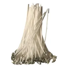 GENERICO - Mecha De Vela, 50 Uds Con Wick Tabs, Mechas Certificadas