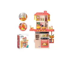 GENERICO - Cocina Juguete Multifuncional 50 Piezas Luces Sonidos Vapor 78cm