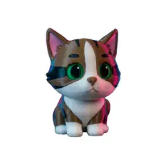 GENERICO - Figura miniatura gato atigrado café