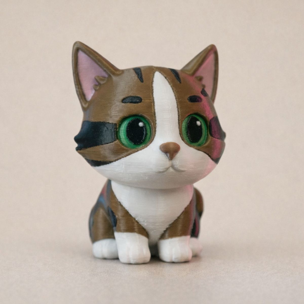 GENERICO - Figura miniatura gato atigrado café