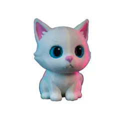 GENERICO - Figura miniatura gato blanco