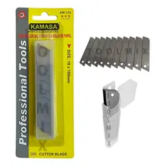 KAMASA - Set De 10 Repuestos Hoja Cuchillo Cartonero Exacto Cutter