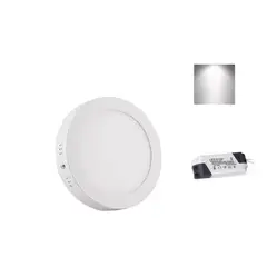 GENERICO - X4 Foco Panel Plafón Led 18w Sobrepuesto Redondo Luz Frío