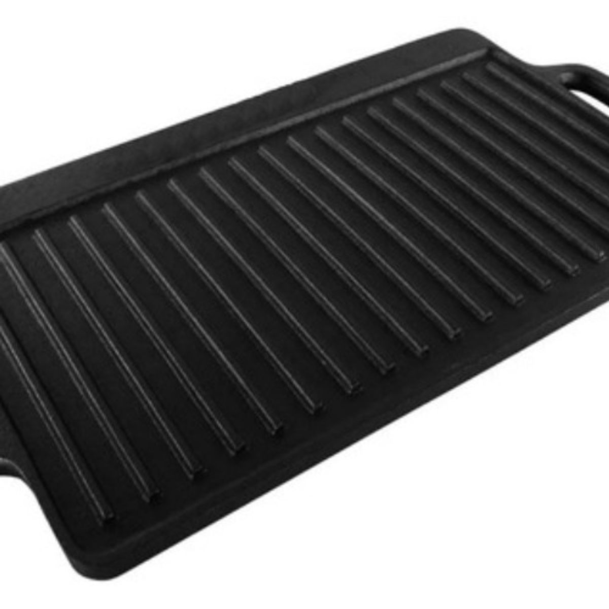 GENERICO - Plancha Churrasquera De Hierro Fundido 2 En 1 - 45x22x1.5cm Negro - 286011