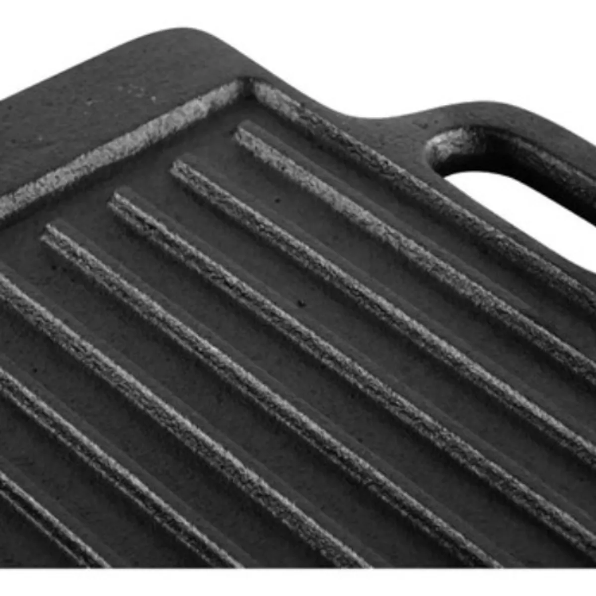 GENERICO - Plancha Churrasquera De Hierro Fundido 2 En 1 - 45x22x1.5cm Negro - 286011