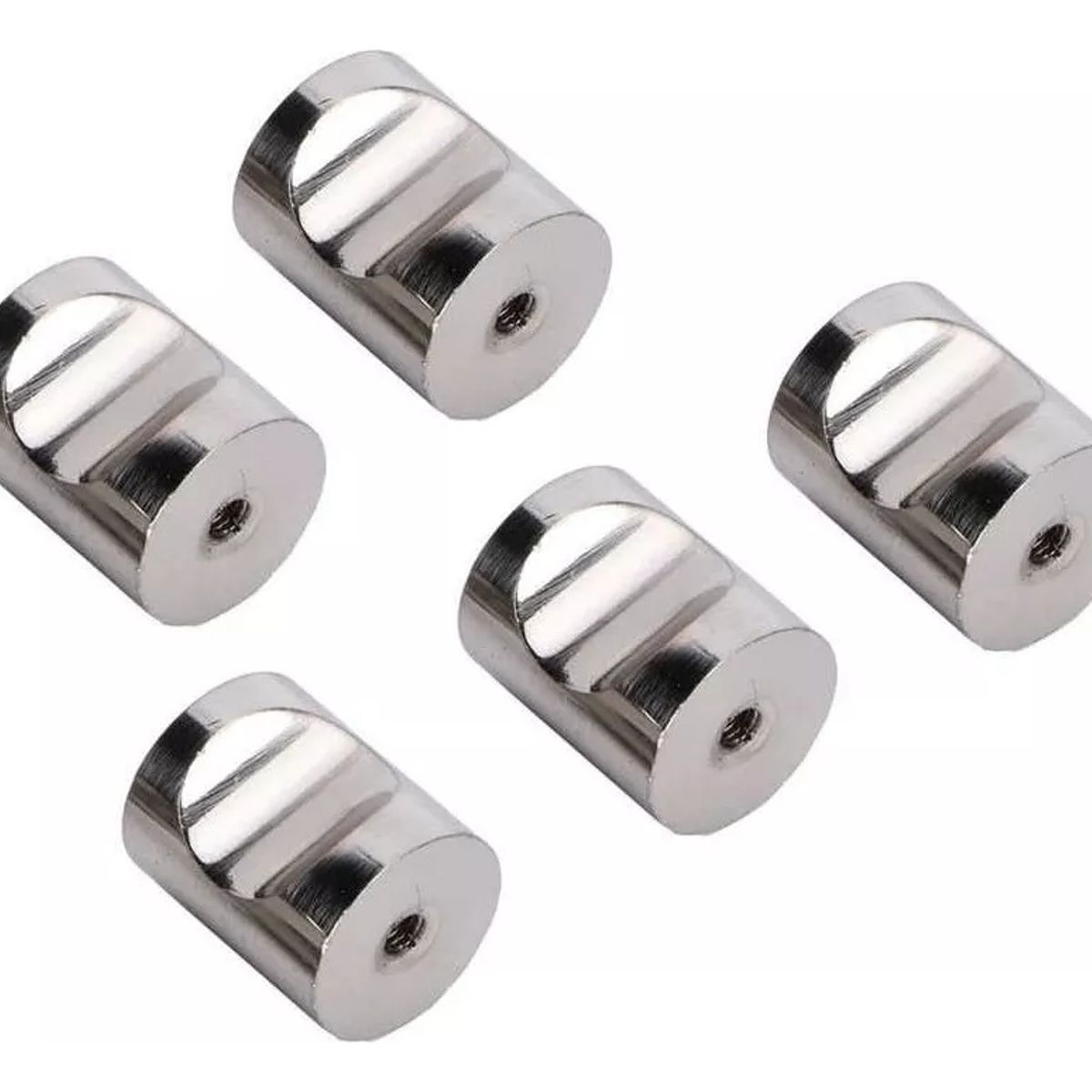 GENERICO - Tirador Perilla Balin + Tornillo Pack 5 Unid 20x16mm Cajon Plata - 338025