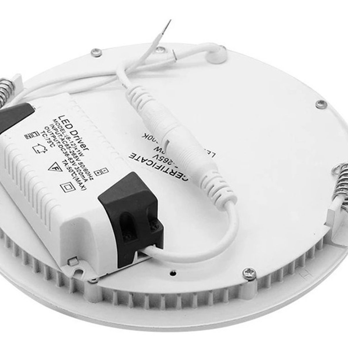 GENERICO - Foco Panel Plafón Led 12w Embutido Redondo Luz Frío