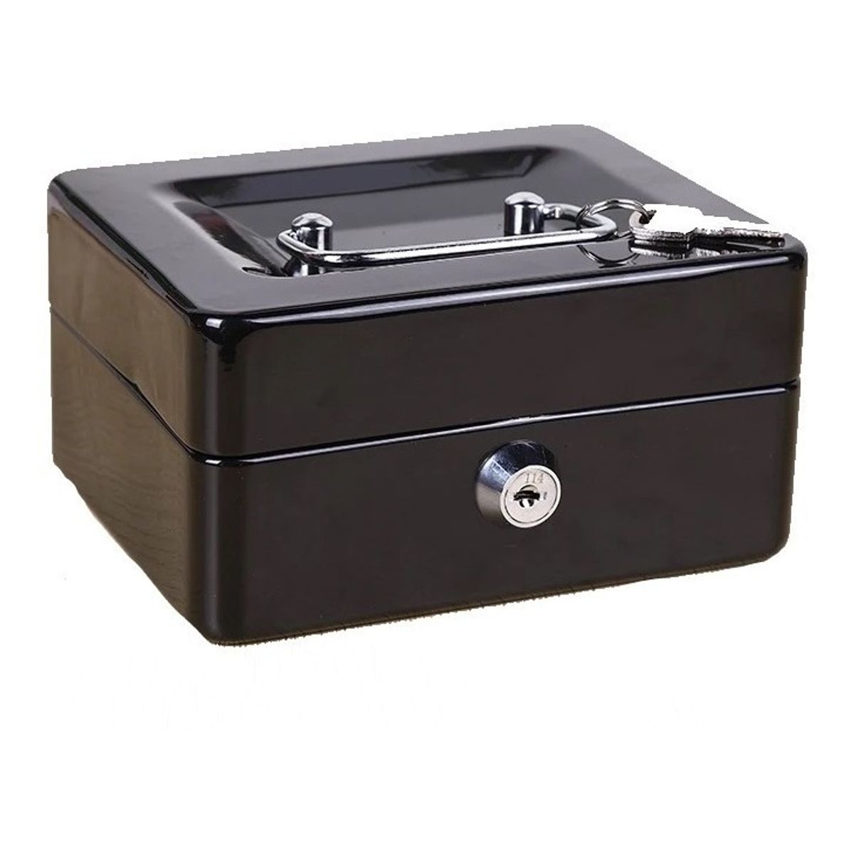 GENERICO - Caja Fuerte Metálica  Con Llave Para Dinero 25x20cm
