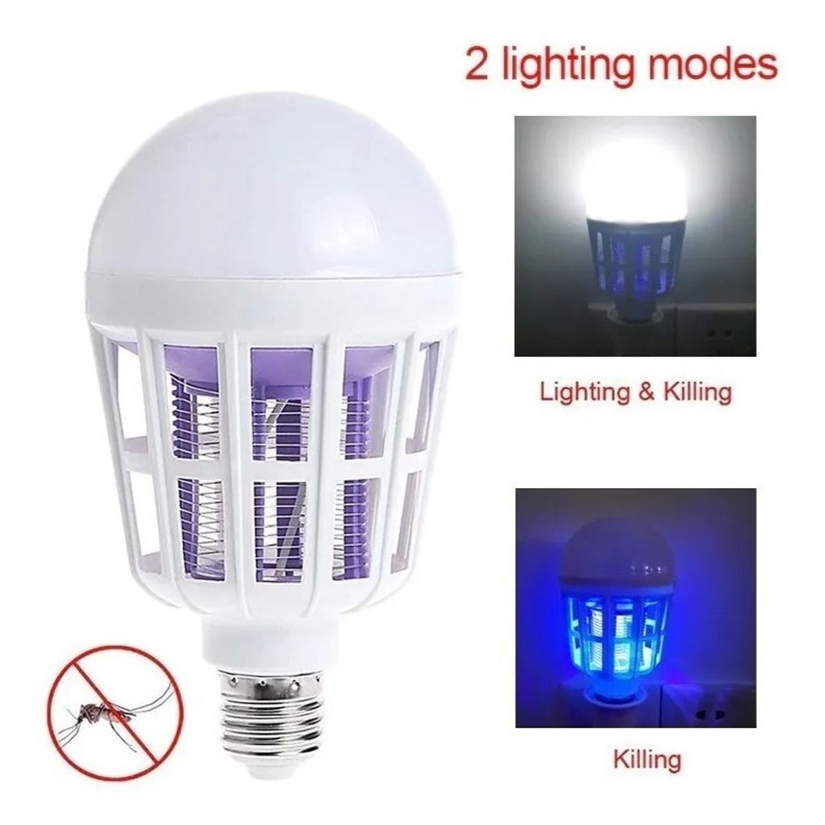 GENERICO - X5 Ampolleta Led 20w E27 Mata Moscas Zancudos Mosquitos 003199
