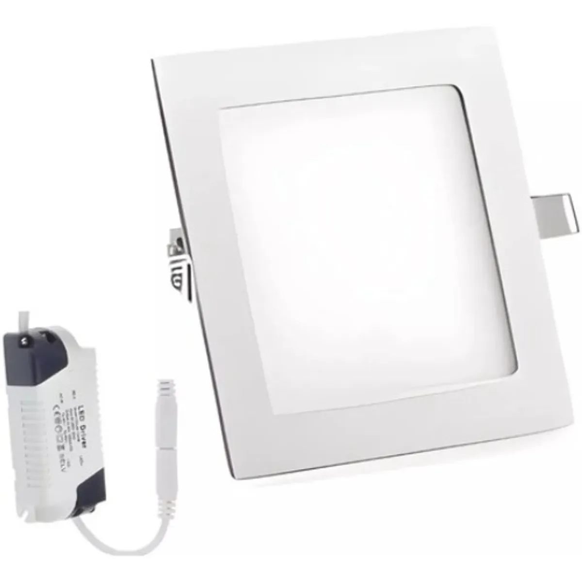 GENERICO - X10 Foco Panel Plafón Led 18w Embutido Cuadrado Luz Frio Blanco-003021 B
