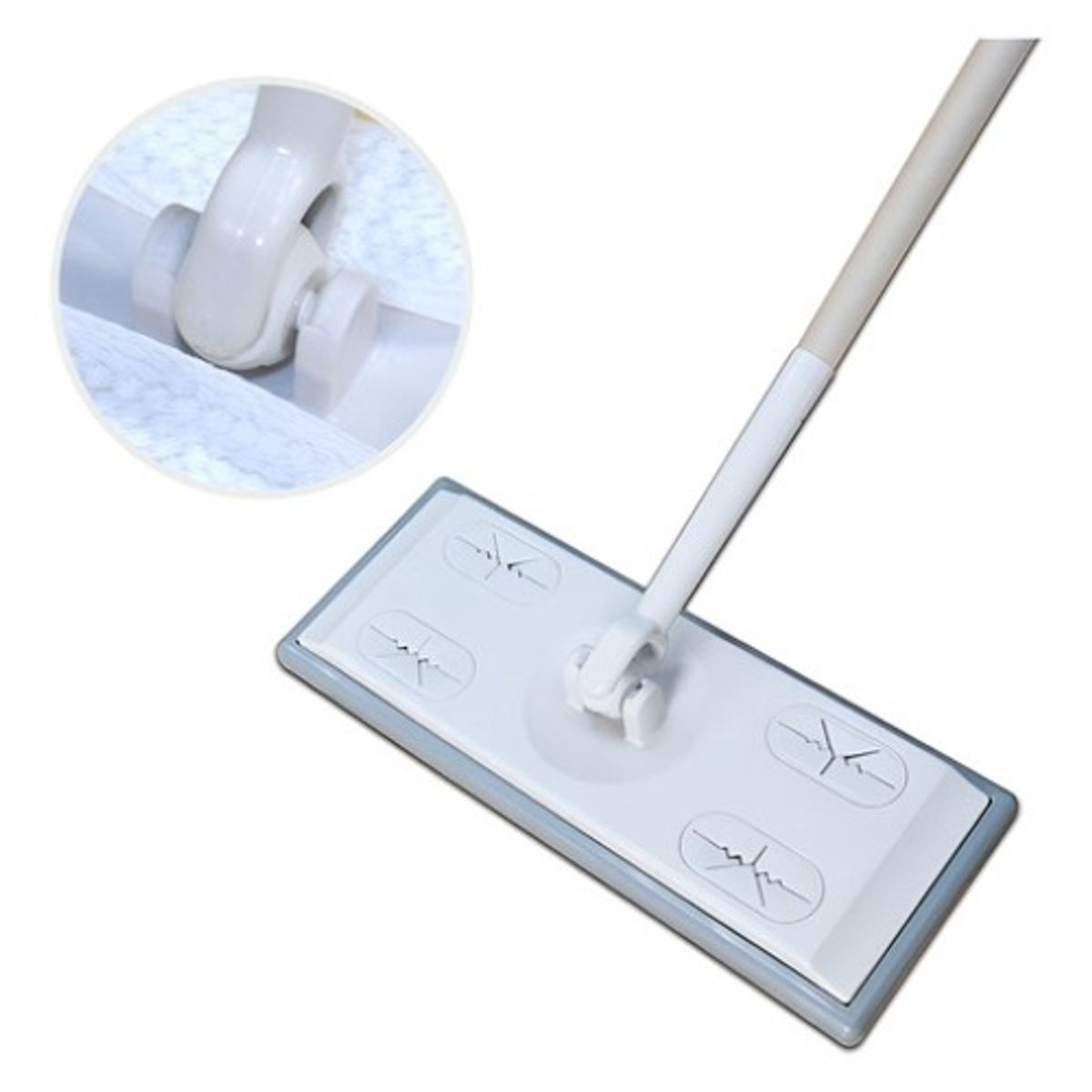 GENERICO - Mopa Limpiador Trapeador Plegable Para Pisos Paño Desechable Blanco - 228152