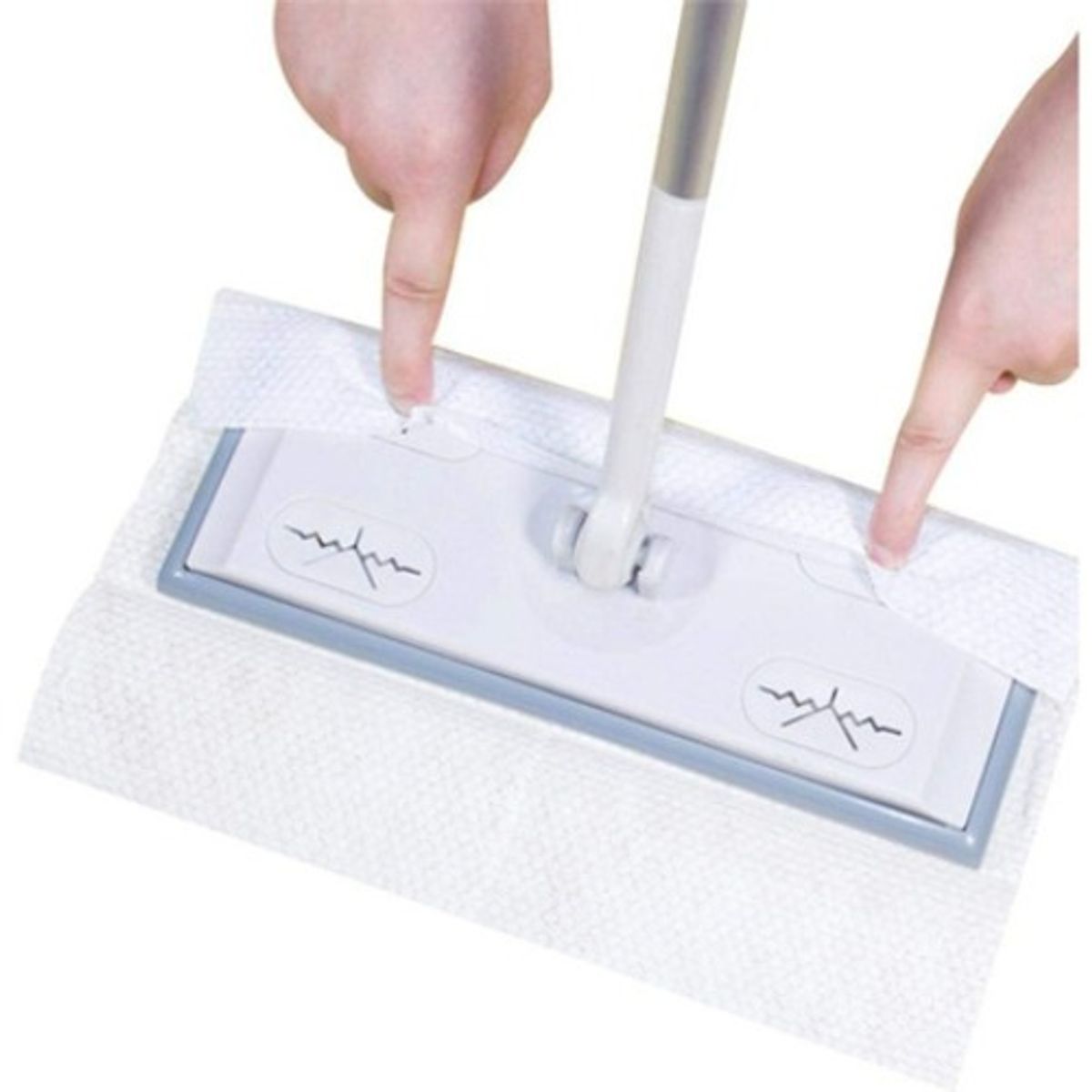 GENERICO - Mopa Limpiador Trapeador Plegable Para Pisos Paño Desechable Blanco - 228152