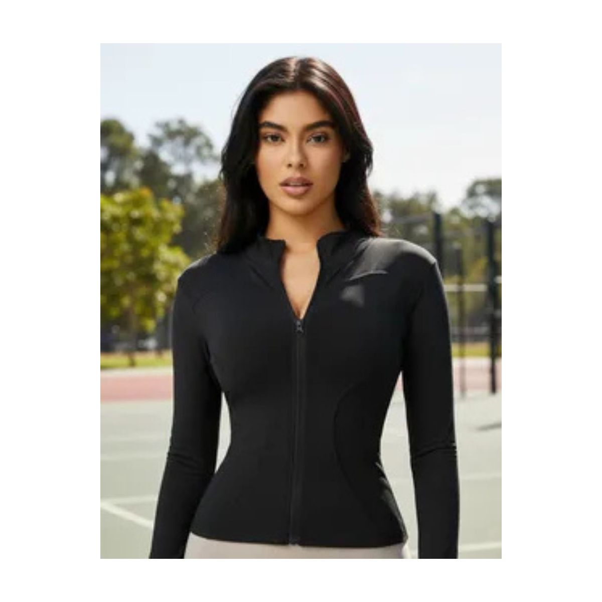 LOOK SHOP - Chaqueta Deportiva Yoga Mujer. Ajustada Compresión Viral 9014