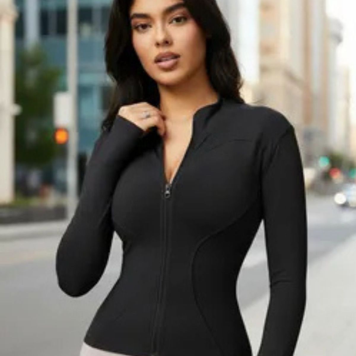LOOK SHOP - Chaqueta Deportiva Yoga Mujer. Ajustada Compresión Viral 9014
